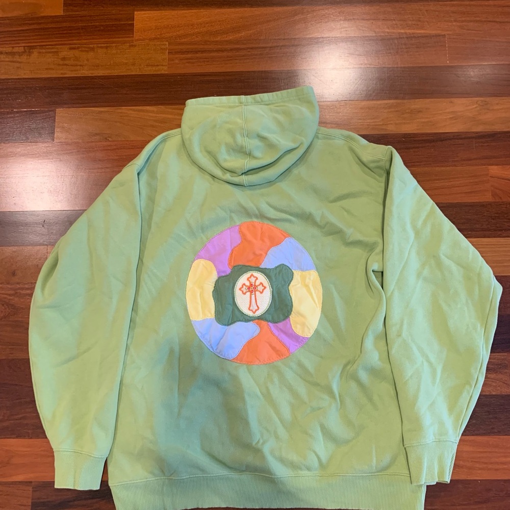 Colorful Patchwork Green Hoodie
